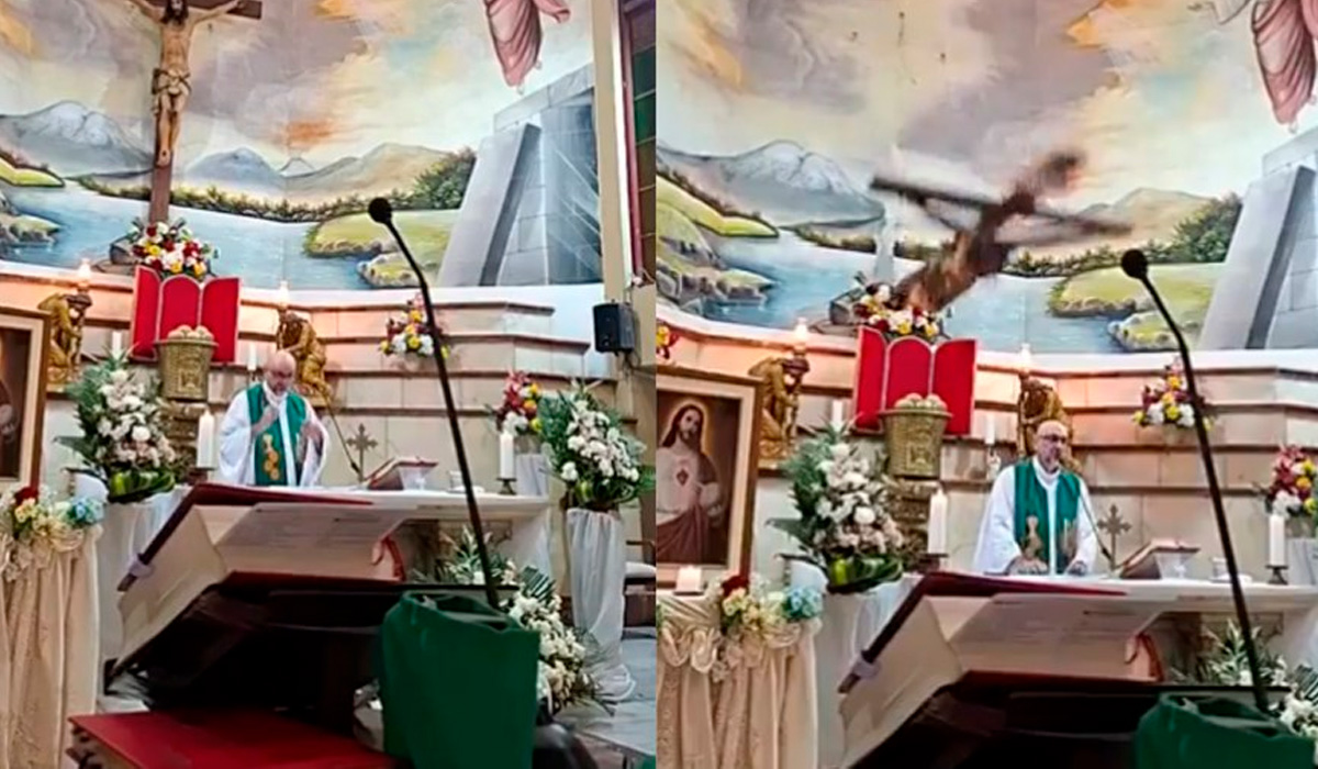 Equador: Padre atingido mortalmente na cabeça por cruz de madeira durante missa transmitida ao vivo